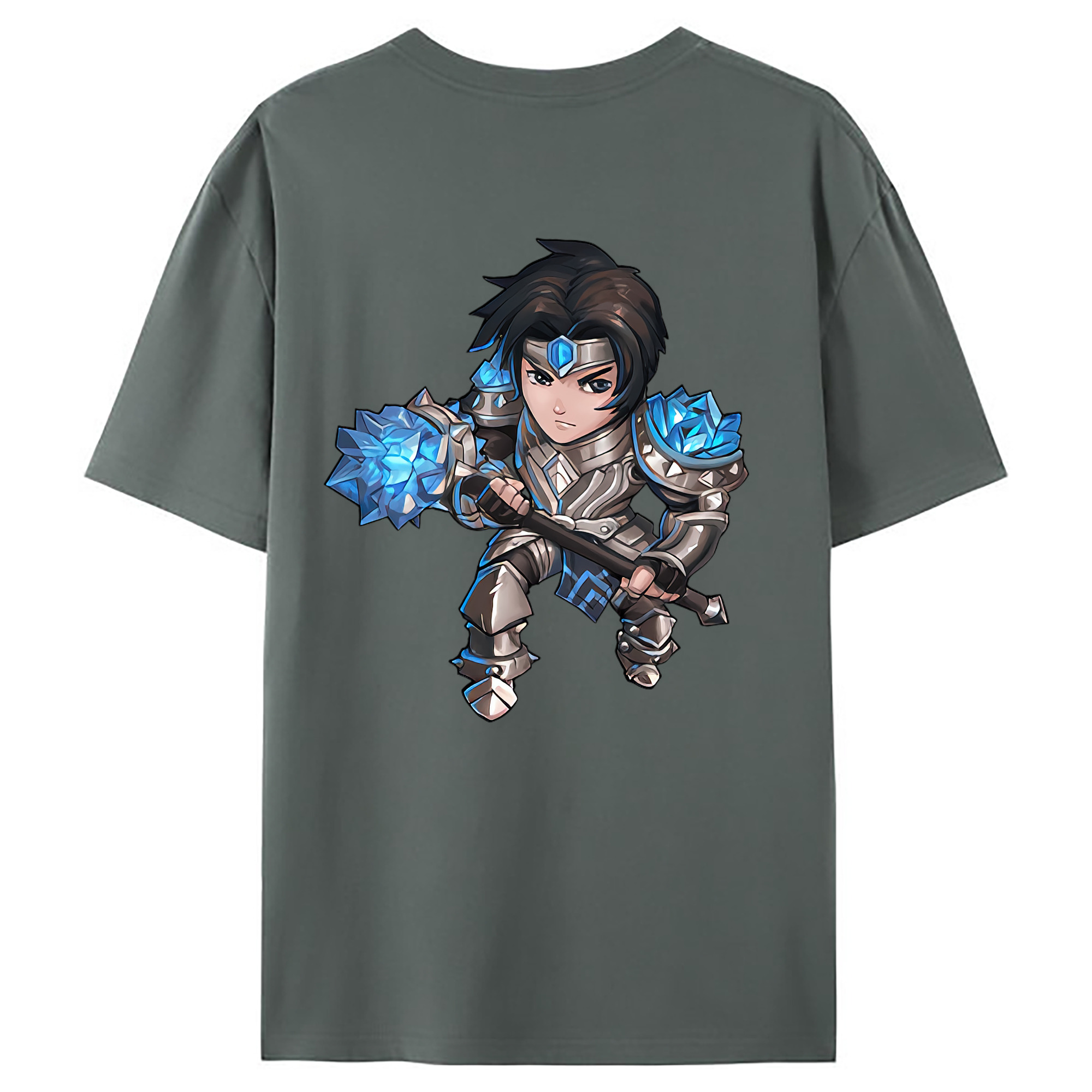 （画像用） リーグ・オブ・レジェンド League of Legends LOL 綿100％ メンズ半袖Tシャツ（バックプリント） 通気性